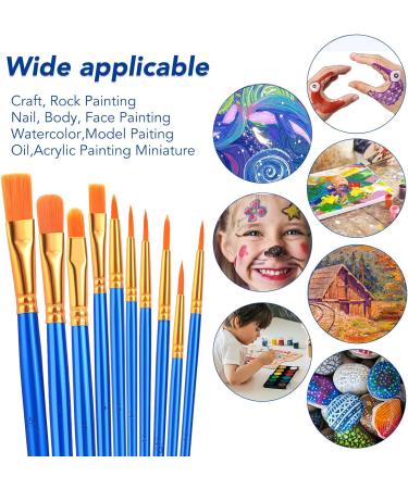 ESRICH Acrylic Paint Brushes Set | 80 Pcs Nylon Brush Head | for Acrylic Oil Watercolor | Art Painting Kit | Ideal Gift for Kids & Adults - Buy Online on GoSupps.com