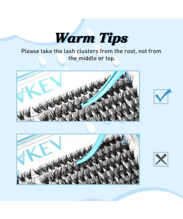 KevKev 540 Pcs D Curl Individual Lash Clusters | Wispy & Natural Look | DIY Extensions | 4 Styles (D-Mix 8-16mm) - Buy Online on GoSupps.com
