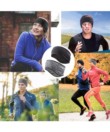 RoysMart Sports Headband - Winter Ear Warmer & Thermal Stretchy Headband for Jogging Running Hiking & Cycling - Unisex Black & Gray - Buy Online on GoSupps.com