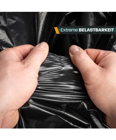 Hinrichs 240L Extra Strong Garbage Bags - 15 Rolls 100x125 cm | Tearproof Recycling LDPE Waste Bags for Garden Household & Construction - Buy Online on GoSupps.com