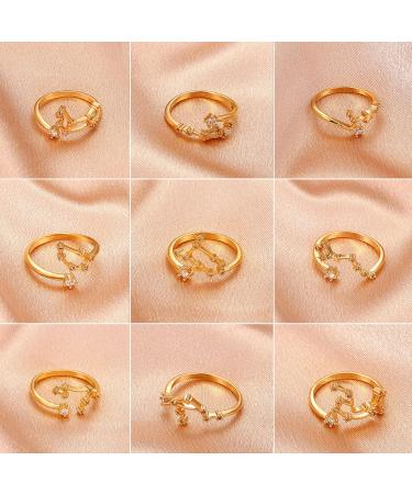 Subeline 12 Constellation Adjustable Ring - Horoscop Birthday Gift for Women & Teen Girls - One Size - Buy Online on GoSupps.com
