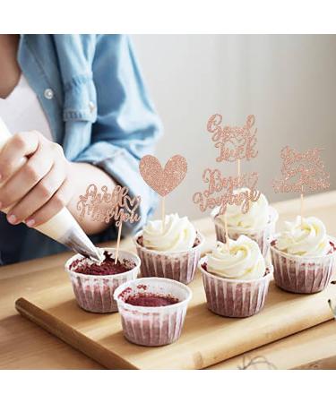 Rsstarxi 30 Pack We Will Miss You Cupcake Toppers Glitter Heart Good Luck Cupcake Decorations We Need You Cupcake Picks for Retirement Farewell Going Away Party Cake Decorations Rose Gold Design 2 Rose Gold - Buy Online on GoSupps.com
