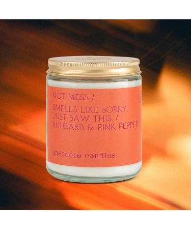 Anecdote Candles Hot Mess | Premium Rhubarb & Pink Pepper Coconut Soy Wax Candle | Hand Poured & Long Burning | Phthalate-Free | 7.8 Oz | Perfect Gift for Home & Office - Buy Online on GoSupps.com