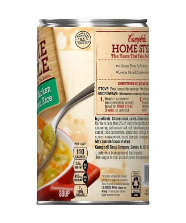 Campbell's Homestyle Healthy Request Savory Chicken Brown Rice Soup 18.6 Oz Can (Case of 12) - Buy Online on GoSupps.com