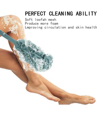 Long Handle Back Scrubber for Shower | Soft Nylon Mesh Exfoliating Brush | Bath Body Washer for Men, Women & Elderly - Buy Online on GoSupps.com