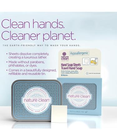 Nature Clean travel hand soap sheets for traveling - non-toxic, hypoallergenic, mini biodegradable paper soap sheets for travel, dissolvable portable soap for camping essentials refill - 80 units 80 Count (Pack of 1) - Buy Online on GoSupps.com