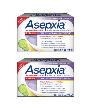 Asepxia Cleansing Bar Softening 4 oz (Pack of 2)
