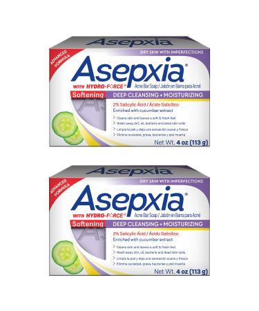 Asepxia Cleansing Bar Softening 4 oz (Pack of 2)
