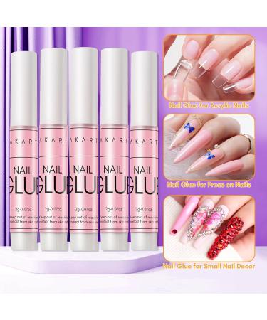 Makartt Nail Glue Remover Kit - 30ml Acetone-Free Remover & 5 Adhesive Tips for Artificial Nails - Buy Online on GoSupps.com