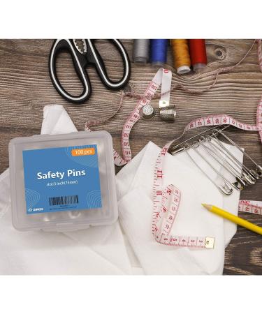 ZIPCCI 3 inch Safety Pins  100 Pcs Safety Pins Heavy Duty  Large Safety Pins  Steel Wire - Buy Online on GoSupps.com