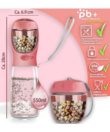 Buy NEW 3 Series Dog Drinking Bottle Gift Set | 550ml Leak-Proof & On-the-Go | Includes Feed Bag & Toothbrush | Premium Pink Dog Bottle - Buy Online on GoSupps.com
