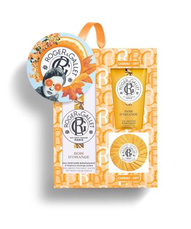 Roger & Gallet Bois d Orange Gift Set | 3.4 fl oz Spray | 1.7 fl oz Soap | 1.7 fl oz Shower Gel