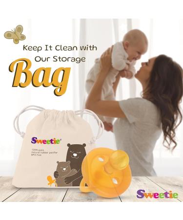 Buy Sweetie Natural Rubber Pacifier - Rounded 6-12 Months | 1 Piece for Comfort & Safety - Buy Online on GoSupps.com