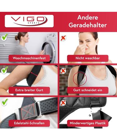 Vigo Sports I Back Straightening Owners | Size-Adjustable Posture Correction Support for Men & Women | Premium Shoulder Strap for Confidence - Buy Online on GoSupps.com