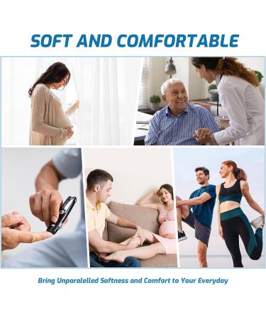 LIN Diabetic Socks - 6 Pairs Crew/Jet Black - Non-Binding Circulatory Extra Wide Top Socks for Men & Women with Edema, Neuropathy, and Lymphedema - Size 13-15 - Buy Online on GoSupps.com