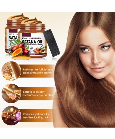 RoserRose Huile de Batana Bio 100% Pure - Batana Oil pour la Croissance des Cheveux - 2 x 120 ml Soin R parateur Anti-Fourches et Brillance - Buy Online on GoSupps.com