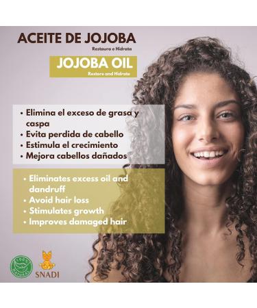 Snadi - Macadamia and Jojoba Oil Bio 100% Pure and Natural 125ml | Ideal for Hair Hydration and Shine | Anti-Frizz Benefits | Hair Strengthening | Split Ends - Buy Online on GoSupps.com