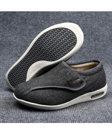 MisFun Diabetic Shoes for Women and Men - Warm Velcro Sneakers for Edema & Swollen Feet - Gray - Size 8.5 - Buy Online on GoSupps.com