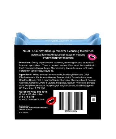 Neutrogena Makeup Remover Cleansing Wipes - Alcohol-Free Facial Towelettes, 2 Pack (25 Count Each) - Waterproof Makeup Removal - Buy Online on GoSupps.com