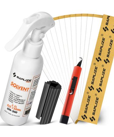 SAPLIZE Golf Grip Kits for Regripping Golf Clubs, Options Including 15 Golf Grip Tape Strips, Grip Solvent, Hook Blade & Rubber Vise Clamp KIT B