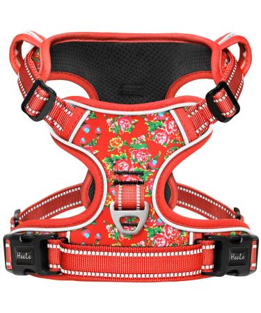 Heele dog crockery dog base small dogs with handle reflective dog harness padded breast harness no pull dish dog adjustable flower red xs xs flower-red - Buy Online on GoSupps.com