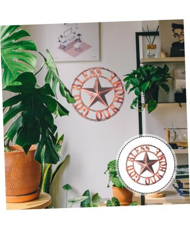 Holibanna Retro Wrought Iron Disc Home Decor Ornament Star Decor Rustic Home Wall Pendant Indoor Iron Hanging - Buy Online on GoSupps.com