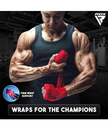 RDX 4.5m Professional Boxing Bandages - MMA Muay Thai & Kickboxing - Elastic Hand Wraps with Thumb Loop - Pack of 3 for Training - Buy Online on GoSupps.com