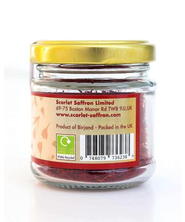 Scarlet Saffron Natural Red Saffron Threads - 15g Authentic Cooking Ingredient for Soups, Curry, Paella, Risotto & Beverages - Buy Online on GoSupps.com