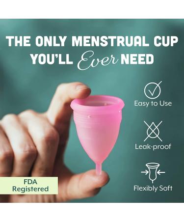 DUTCHESS Menstrual Cup - Reusable Soft Medical-Grade Silicone Period Cup - Blue Large - Eco-Friendly Tampon Alternative - Buy Online on GoSupps.com