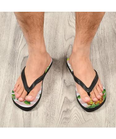 Shop Mnsruu Striped Flip-Flops | Pineapple & Palm Tree Designs | XXL for Men & Women | Perfect for Home Hotel Spa & Travel - Buy Online on GoSupps.com