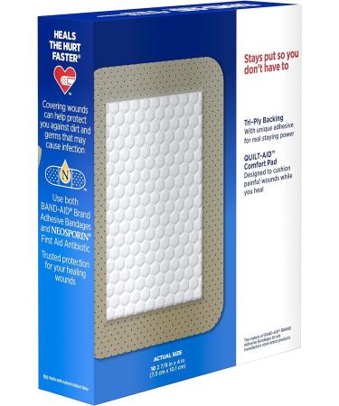 Band-Aid Tru-Stay Large Sterile Adhesive Pads - 10 Count - Buy Online on GoSupps.com