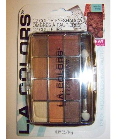 L.A. Colors Expressions 12 Color Eyeshadow BEP423 Trendy .49 Oz