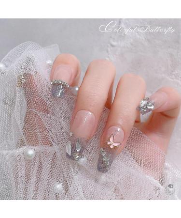 FEIlei 5Piece Colorful Metal Butterfly Nail Decoration Butterfly Charm for DIY Manicure - Buy Online on GoSupps.com