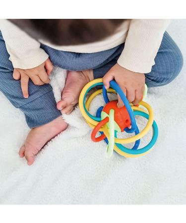 Nuby Lots A Loops Teething Ring | Built-in Rattle Toy | Refrigerator Safe | 3 Months+ | 1 Count - Buy Online on GoSupps.com