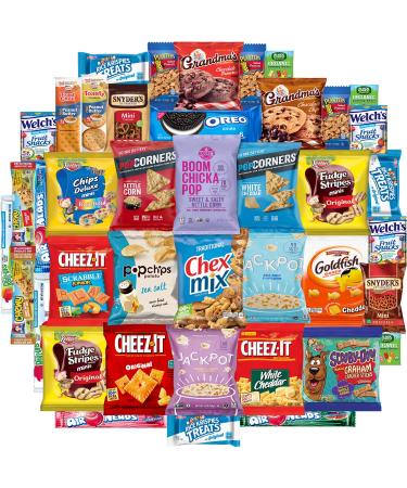 Snack Chest Care Package (40 Count) Variety Snacks Gift Box - College Students Military Work or Home - Over 3 Pounds of Chips Cookies & Candy!
