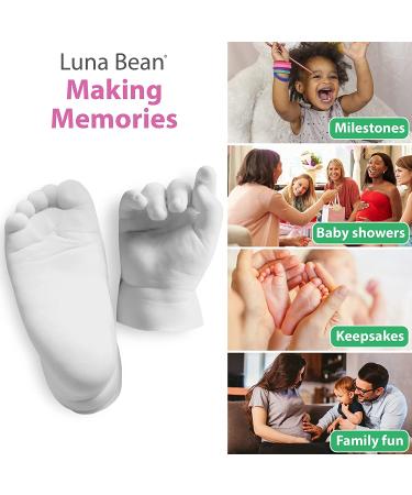 Luna Bean Deluxe Baby Hand Casting Kit - Infant Hand & Foot Mold - Perfect for First Birthday & Christmas Gifts - Includes Pearl Sealant - Buy Online on GoSupps.com