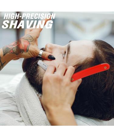 Tips&Toes Professional Straight Razor - Stainless Steel Barber Tool for Beards & Mustaches - Includes Safety Pouch - Ship Worldwide - Buy Online on GoSupps.com