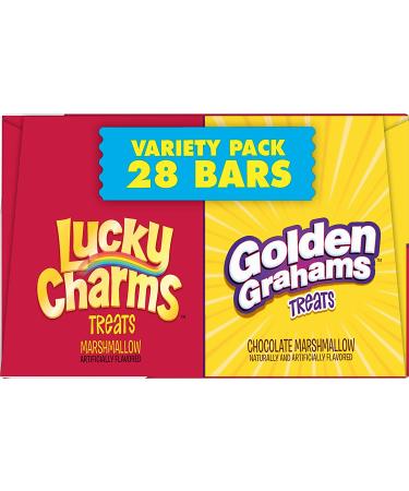 Lucky Charms and Golden Grahams Breakfast Bar Variety Pack - 28 ct - Delicious Variety of Cereal Bars for a Quick and Easy Morning Boost - Buy Online on GoSupps.com