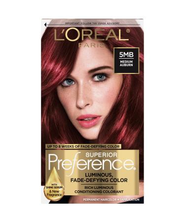 L'Oreal Paris Superior Preference Fade-Defying Color + Shine System  5MB Medium Auburn(Packaging May Vary)  Pack of 1