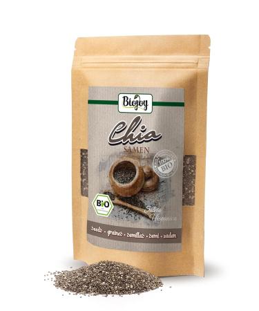Buy Biojoy Organic Black Chia Seeds 500g - Natural Superfood (Salvia hispanica) for Healthy Living - Buy Online on GoSupps.com