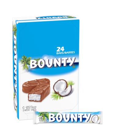 BOUNTY Coconut Milk Chocolate Bar Full Size Bar 57g (Pack of 24)