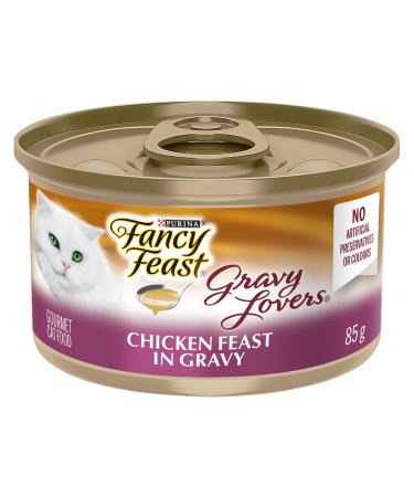 Fancy Feast Gravy Lovers Wet Cat Food Chicken Feast in Gravy - 85 g Can (24 Pack)