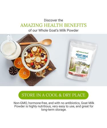 Z Natural Foods Full Cream Goat Milk Powder - 100% Pure, Easy to Digest, Additive Free - 1 lb (Pack of 1) | Gluten Free, Non-GMO - Buy Online on GoSupps.com
