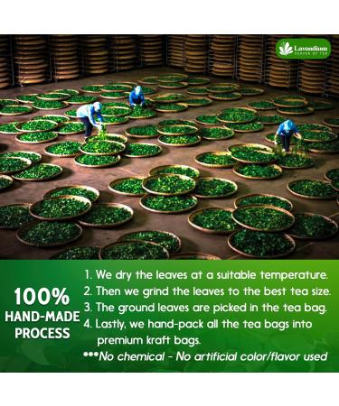 Lavendium Premium 75 Moringa Leaf Tea Bags 100% Natural and Pure from Moringa Leaves. Made with Eco-Conscious Tea Bags Moringa Leaf Herbal Tea. No Sugar No Caffeine No Gluten Vegan. - Buy Online on GoSupps.com