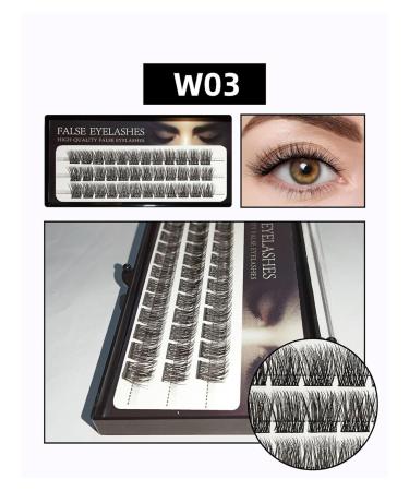 Shop Thick Natural False Eyelashes - 3 Rows 3 Styles Reusable 10mm Clusters - International Shipping - Buy Online on GoSupps.com