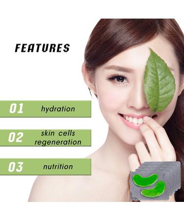 Matcha Green Tea Under Eye Patches - 20 Pairs (40 pcs) for Dark Circles & Puffiness with Lifting Effect by Medbeauty - Buy Online on GoSupps.com