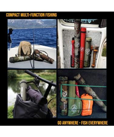 Rigged & Ready 25-in-1 Travel Fishing Rod - Ultimate Compact Spinning/Baitcast for Freshwater & Saltwater Anglers - Buy Online on GoSupps.com