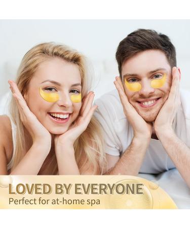 Hicream 24k Gold Under Eye Patches - 60 Pcs Anti-Aging Collagen & Hyaluronic Acid Eye Masks for Dark Circles, Puffiness & Wrinkles - Buy Online on GoSupps.com