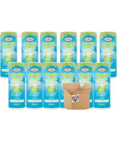 Grace Coconut Water Juice Drink with Real Coconut Pieces 310ml | Pick Any Number of Cans - Buy Online on GoSupps.com