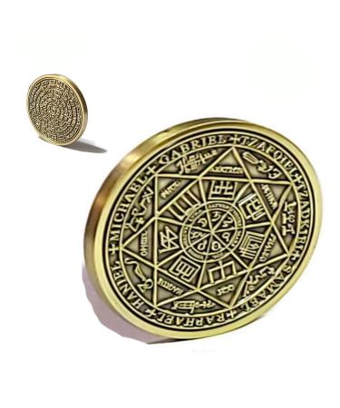 Seal of The Seven Archangels + 72 Names of God Kabbalah King Solomon Seal Coin Talisman